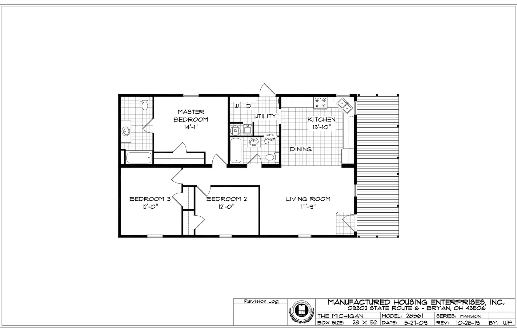 Michigan Ranch Double Wide Mobile Home 28 X 52 Next Modular